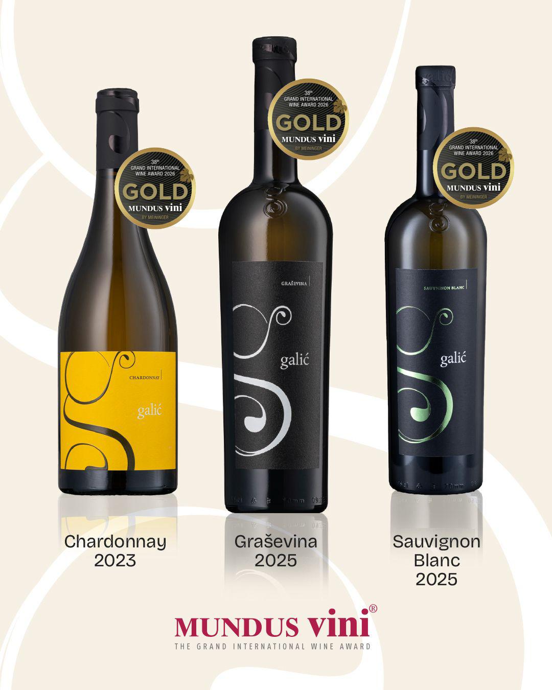 ZLATNI PEČAT IZVRSNOSTI VINARIJE GALIĆ